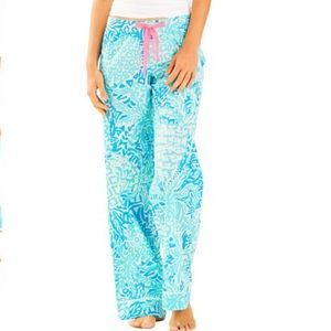 Lilly Pulitzer Pajama Pant Seaside Aqua !