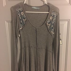 Waffle knit top