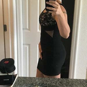 Black skin tight dress M