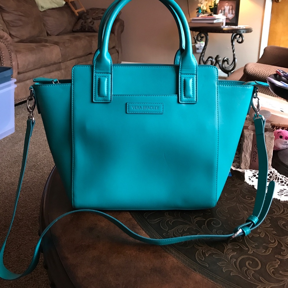 Vera Bradley teal satchel. EUC
