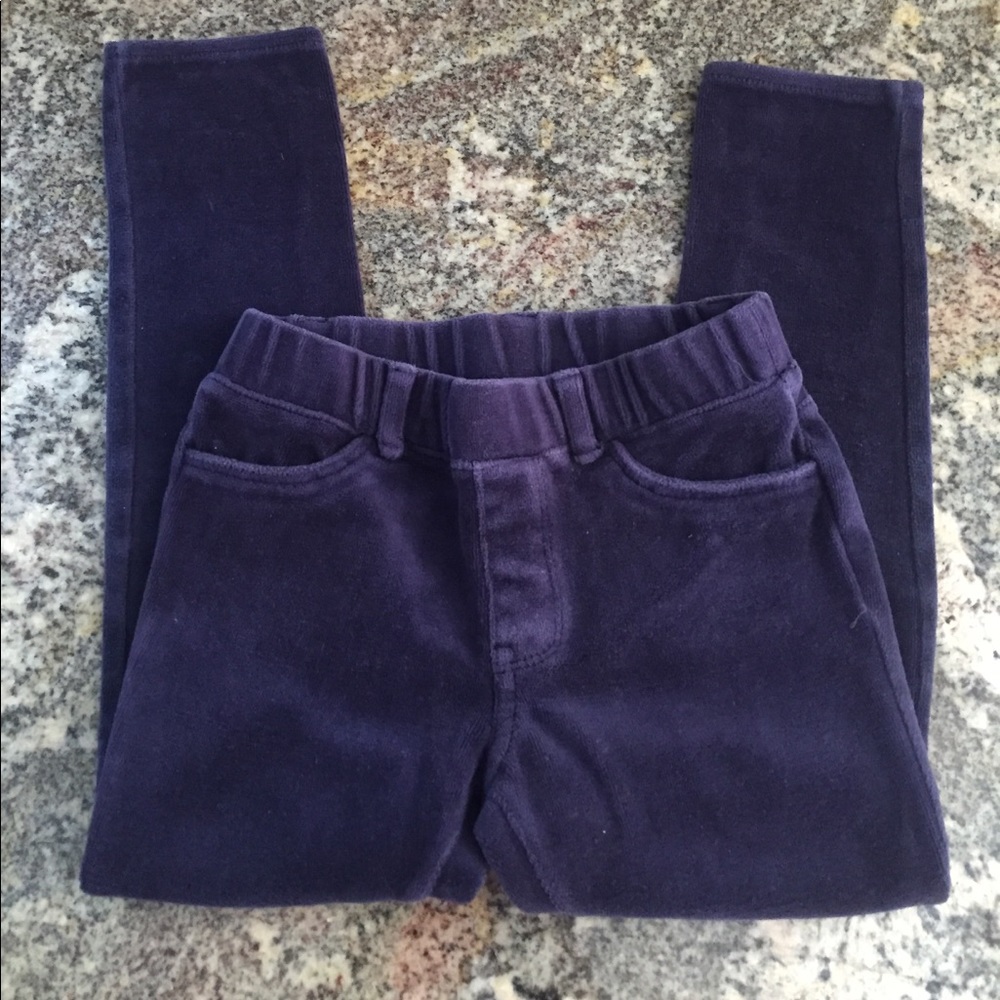 GAP velour leggings. Purple. Size 4