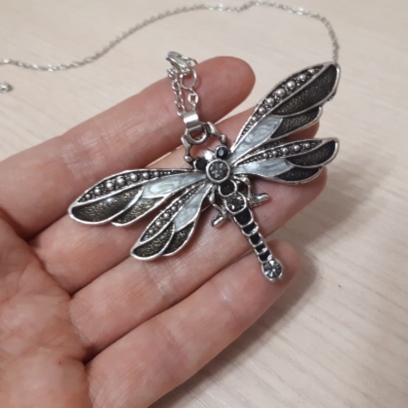 (R3) Pink Dragonfly Necklace - Picture 2 of 2