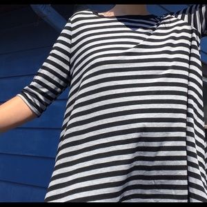 Gray black striped shirt