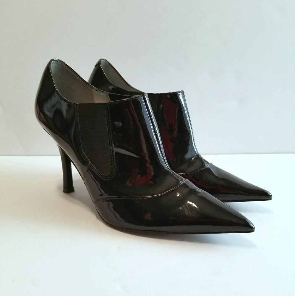 Guess by Marciano Ankle Booties Black Patent 8M - Picture 1 of 6