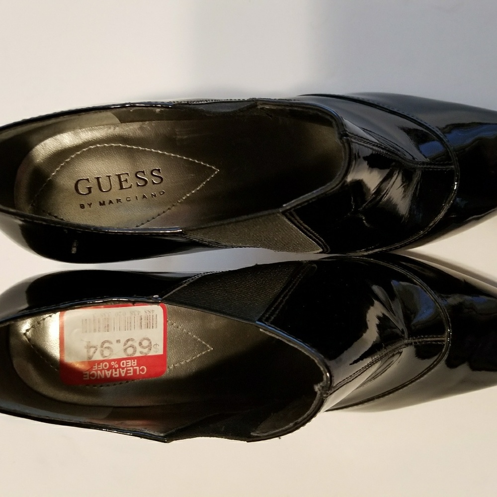 Guess by Marciano Ankle Booties Black Patent 8M - Picture 5 of 6