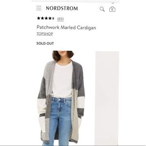 Topshop patchwork marled cardigan