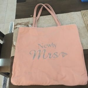 Reversible bride canvas tote