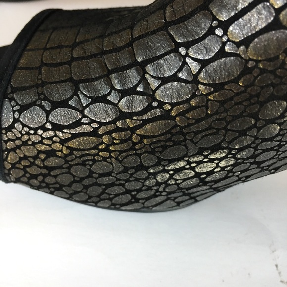 NEW DONALD J PLINER croco ankle open toe boots 6.5 - Picture 4 of 8