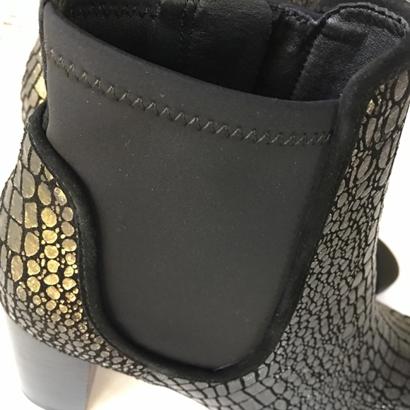 NEW DONALD J PLINER croco ankle open toe boots 6.5 - Picture 7 of 8