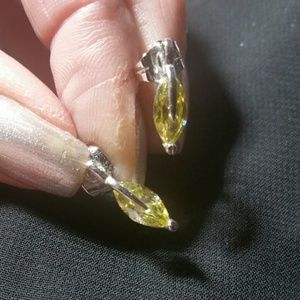 $10 green blingy fashion studs