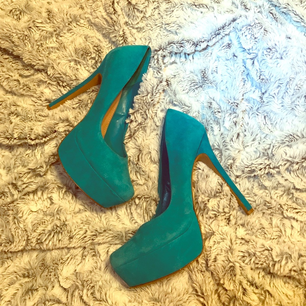 Jessica Simpson Turquoise Platform Heels