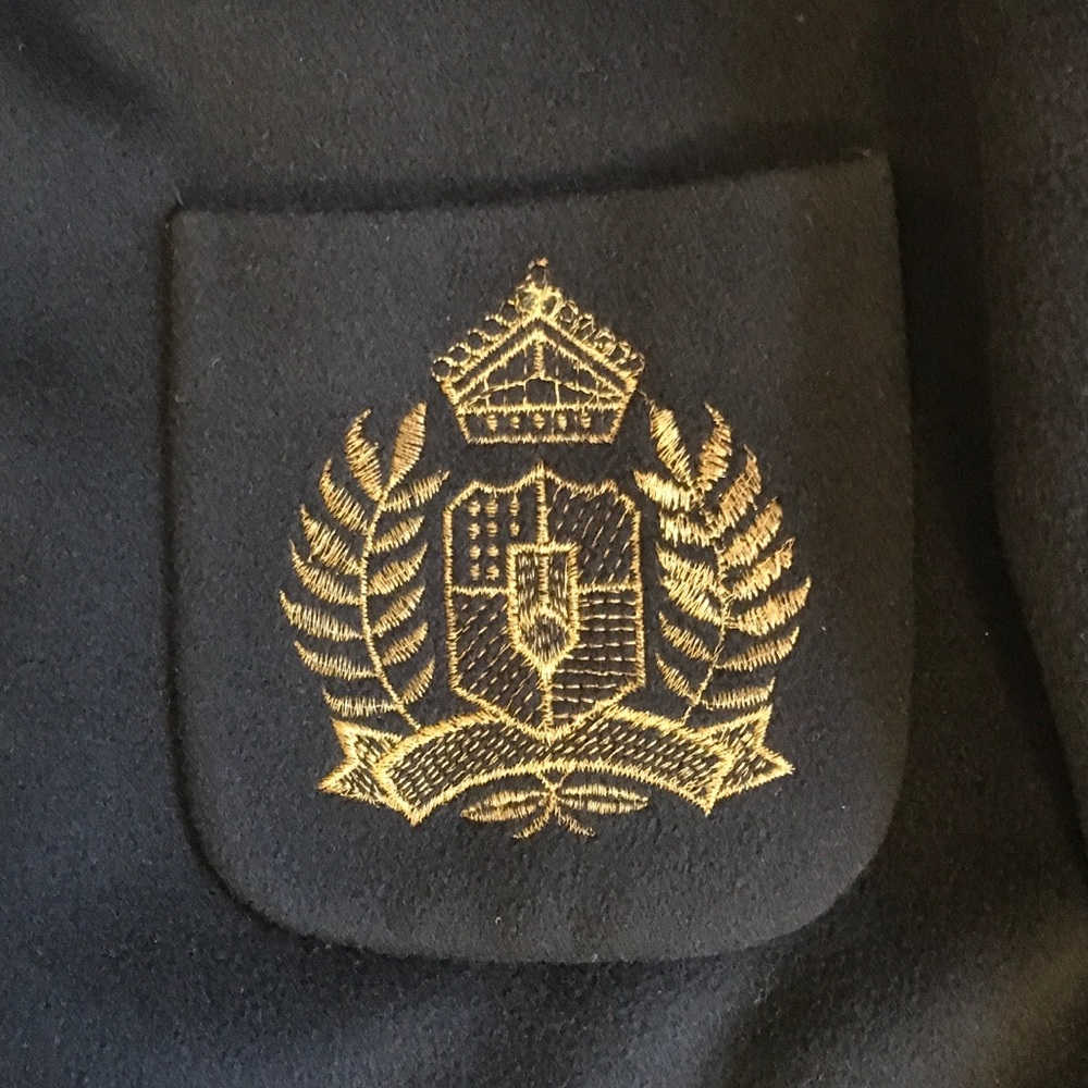 Women’s navy blue wool coat - Picture 2 of 3