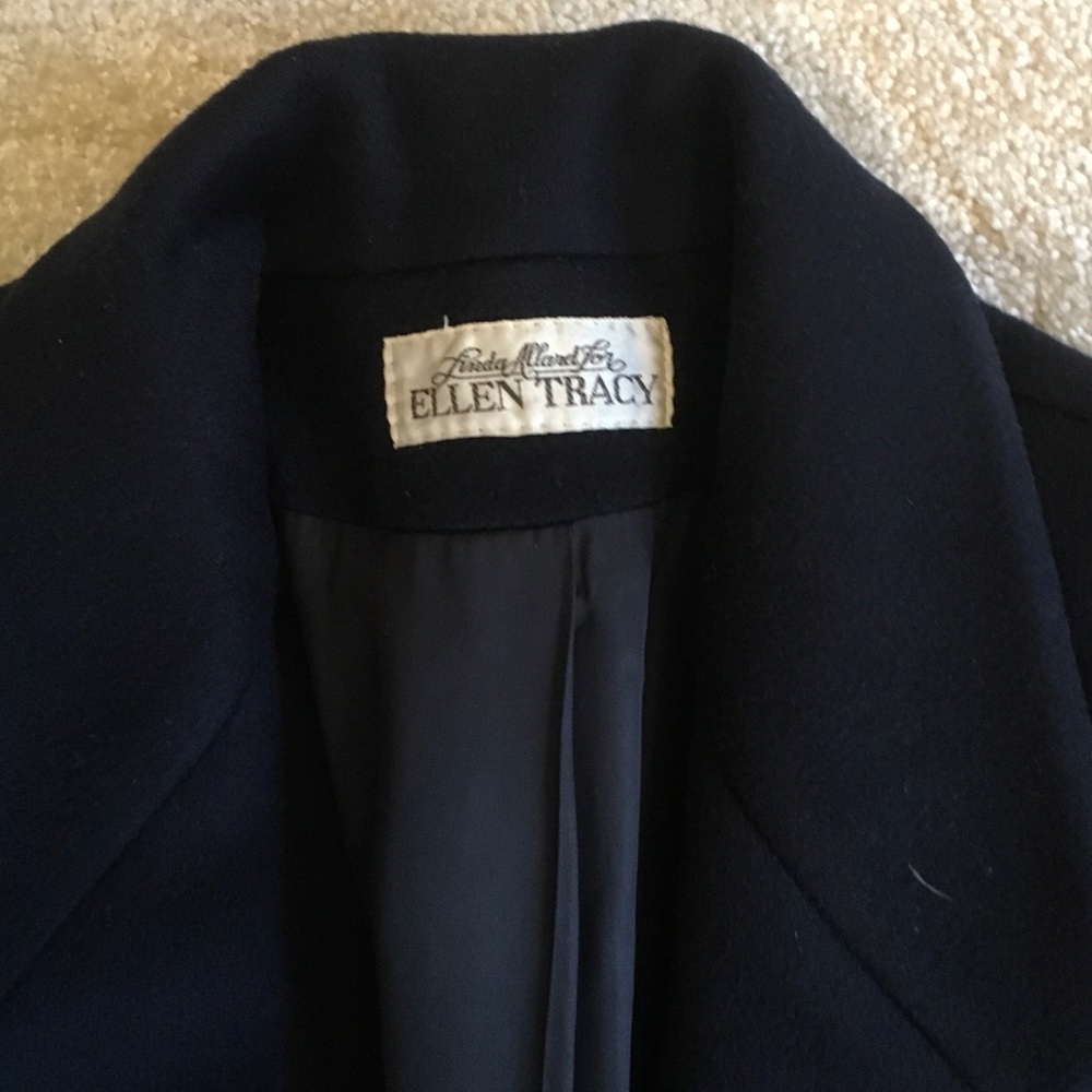 Women’s navy blue wool coat - Picture 3 of 3
