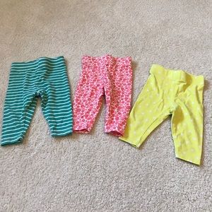 Mini Boden cropped legging set of 3