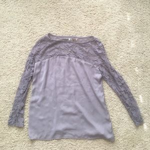Purple lace long sleeve