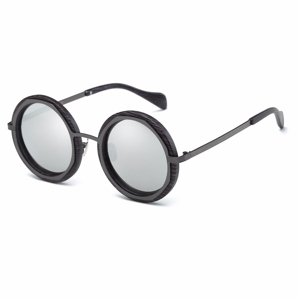 THE GROVE  - POLARIZED ROUND MIRRORED SUNGLASSES