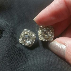 $12 square blingy fashion studs