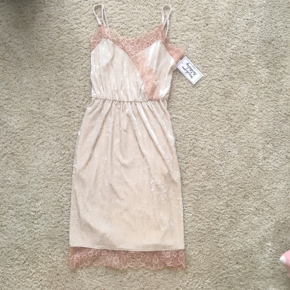 crushed velvet champagne dress
