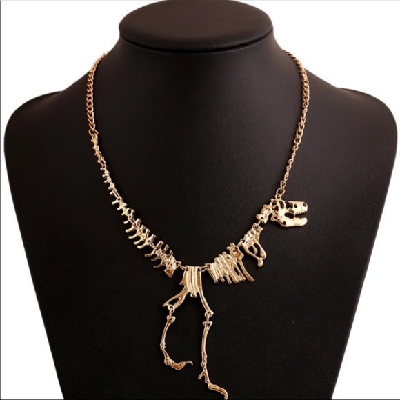 Gold T-Rex Necklace - Picture 2 of 5