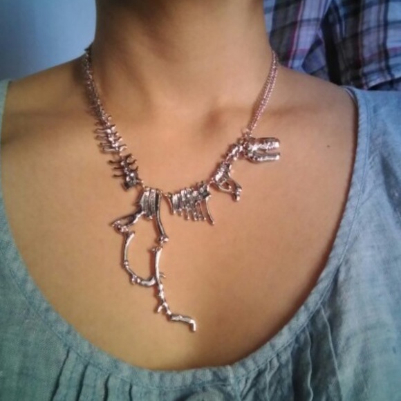 Silver T-Rex Necklace - Picture 3 of 3