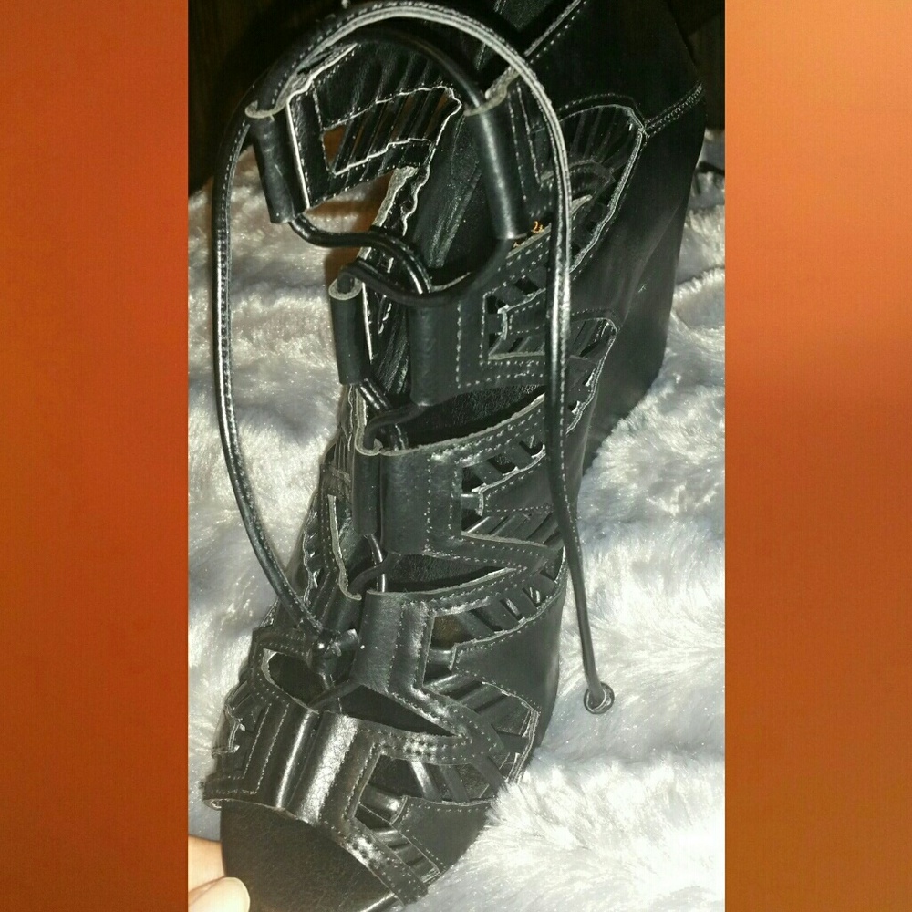 Metaphor Black PeepToe Booties