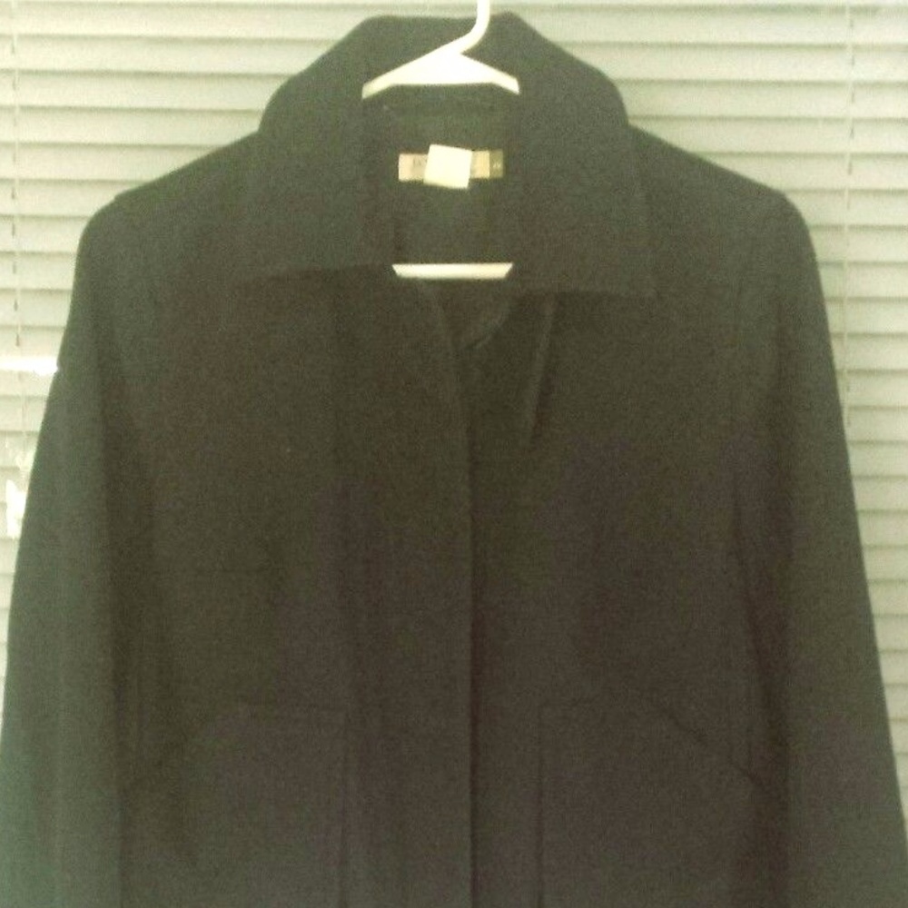 J. Crew Wool Blend Black Peacoat