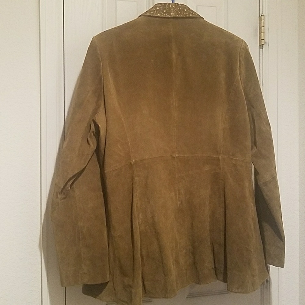 IMAN Green Leather Jacket - Picture 2 of 6