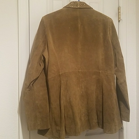 IMAN Green Leather Jacket - Picture 2 of 6