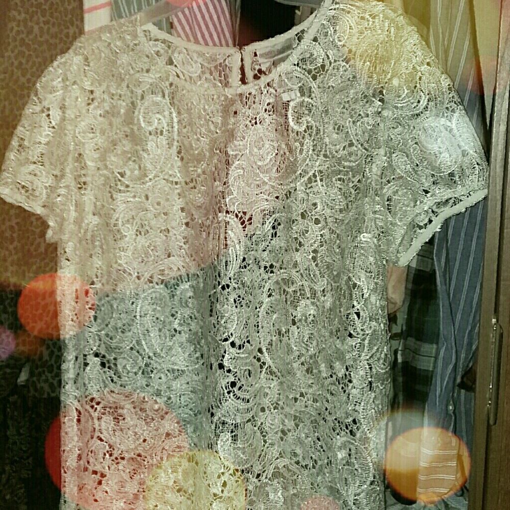 Ecru Lace Tee for Layering