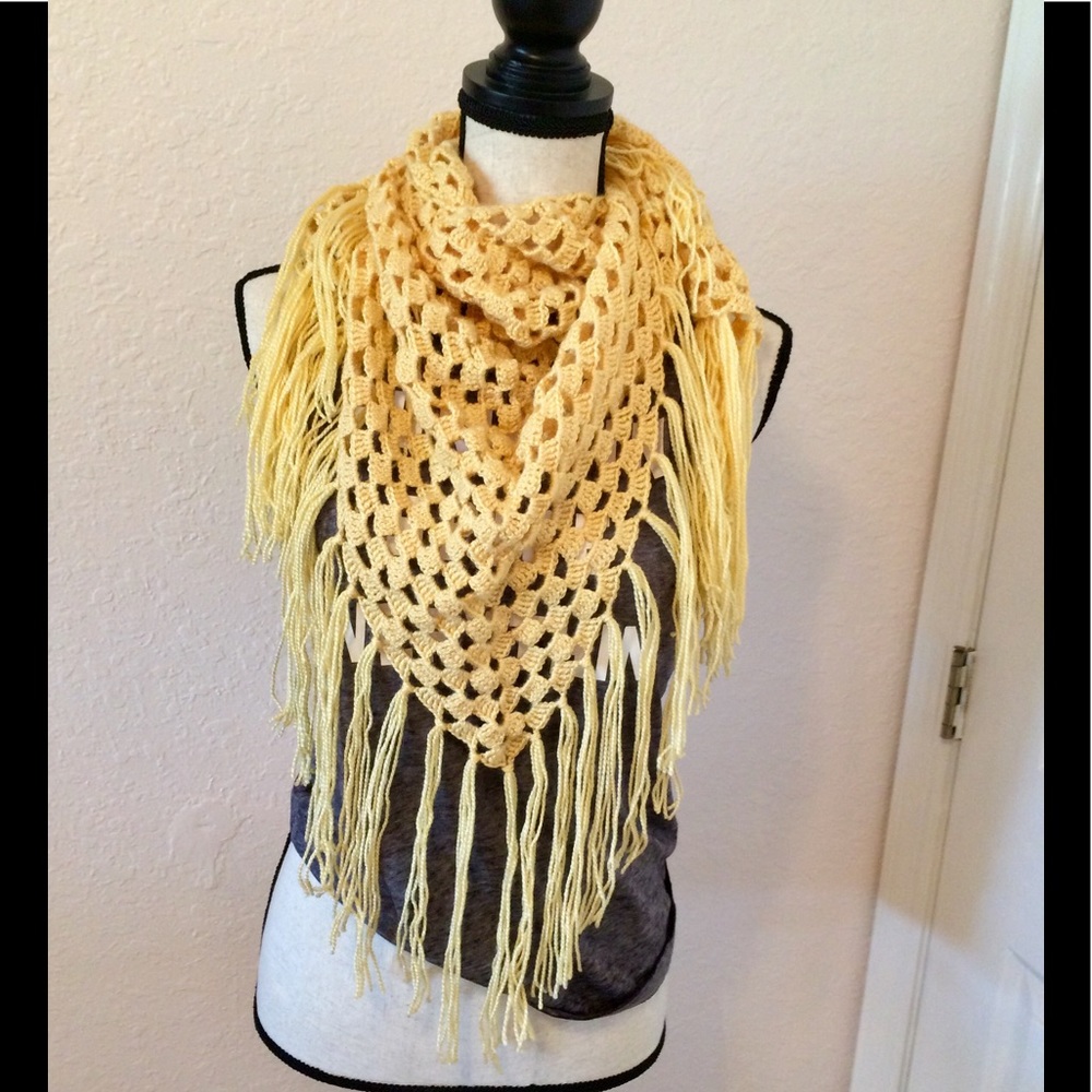 🍁 Fall Trendy Triangle Scarf Crochet Handmade - Picture 6 of 8