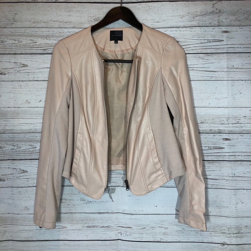 The Limited Light Blush Moto Jacket
