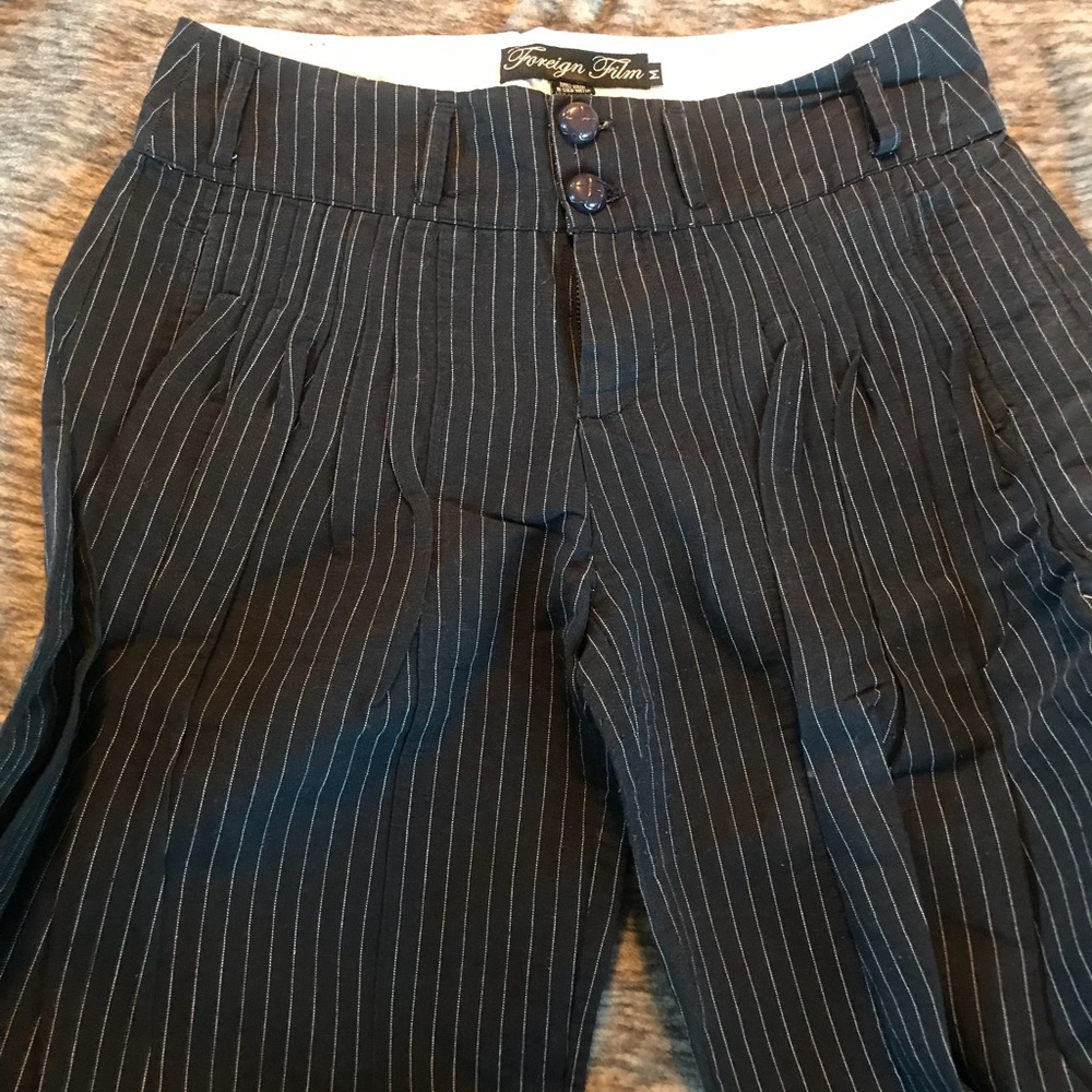 Foreign Film Wide Leg Pleated pants