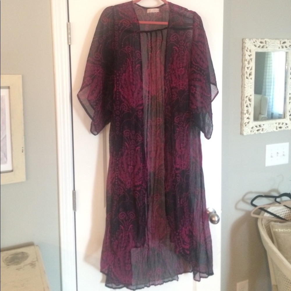 Beautiful black and Fuschia kimono