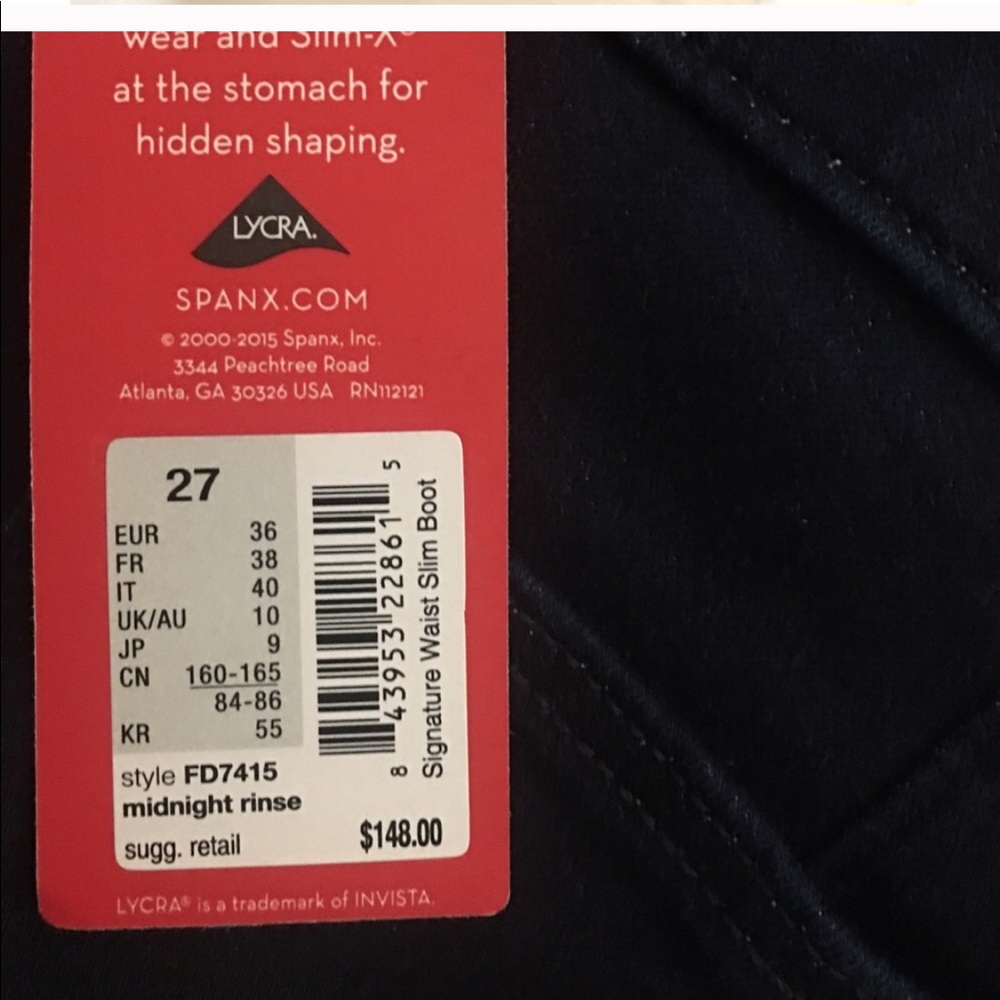 Spanx Signature Waist Boot Cut Jeans Shaping Denim - Picture 3 of 4