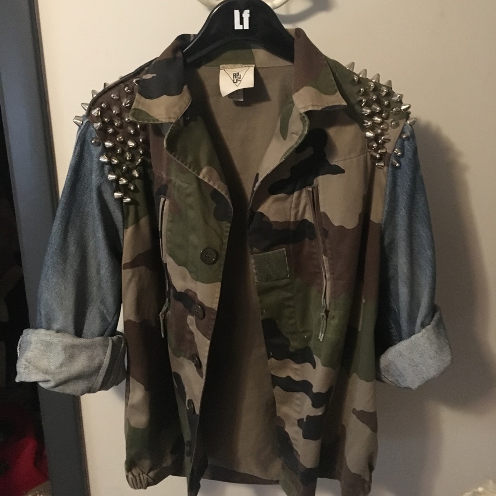The Ragged Priest x LF Camo spiked jacket