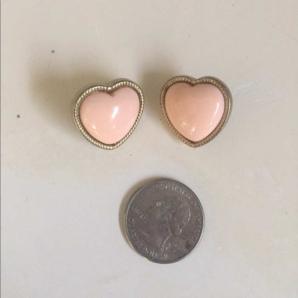 Heart shaped stud earrings