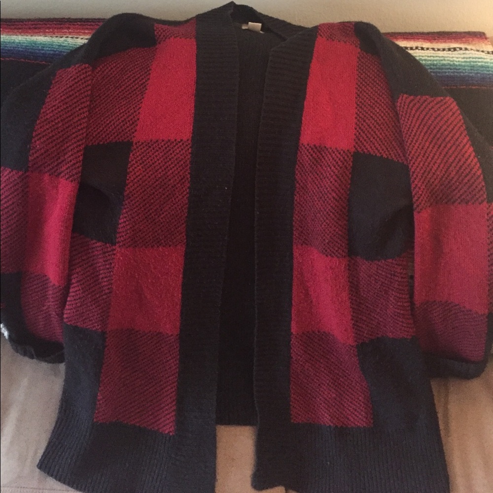 Buffalo plaid cardigan