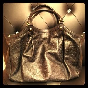 Gucci Sukey Black Leather Handbag