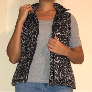 Charter Club Leopard Print Down Vest