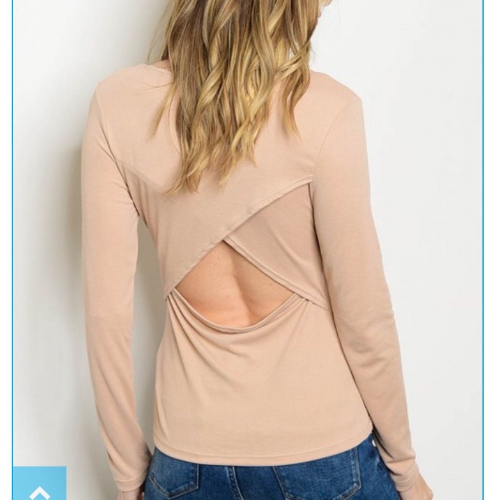 Beige long sleeve top
