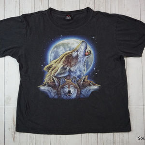 Vintage 90s Coyote in the Moonlight T-Shirt XXL