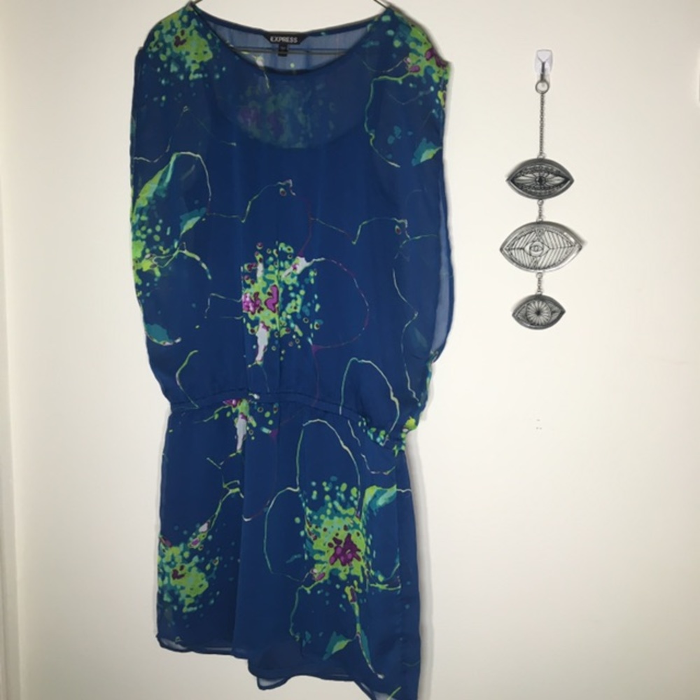 Pretty Blue Flowing Express Dress