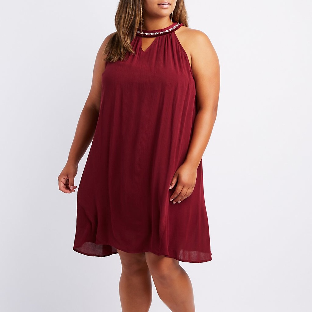 3x Charlotte Russe burgundy dress