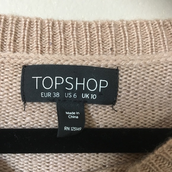 Topshop brown sweater size 6 - Picture 4 of 6
