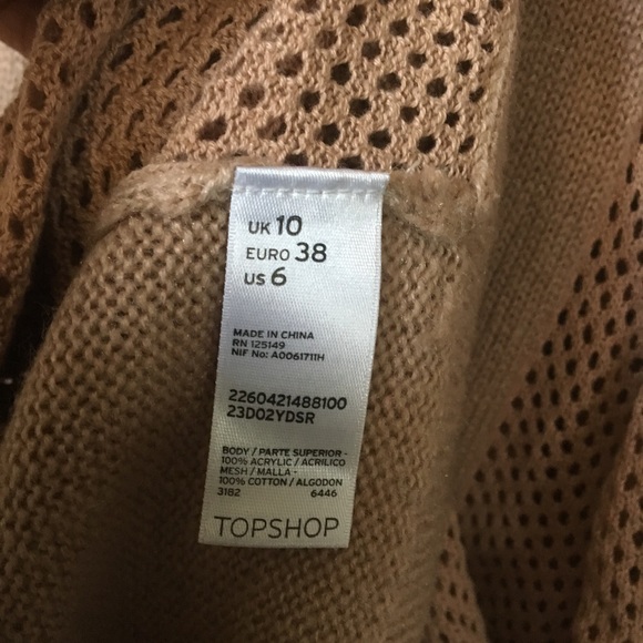 Topshop brown sweater size 6 - Picture 5 of 6