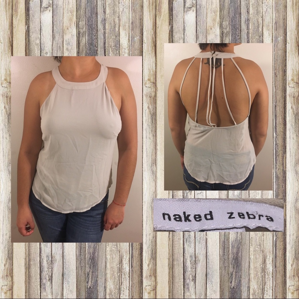 Small 🔲Naked zebra🔲 sleeveless polyester blouse