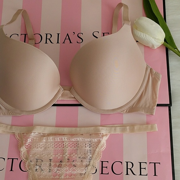 X Size 36C VICTORIA'S SECRET PUSH UP BRA & PANTY M - Picture 3 of 5