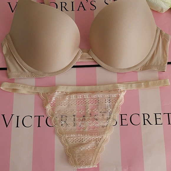 X Size 36C VICTORIA'S SECRET PUSH UP BRA & PANTY M - Picture 4 of 5