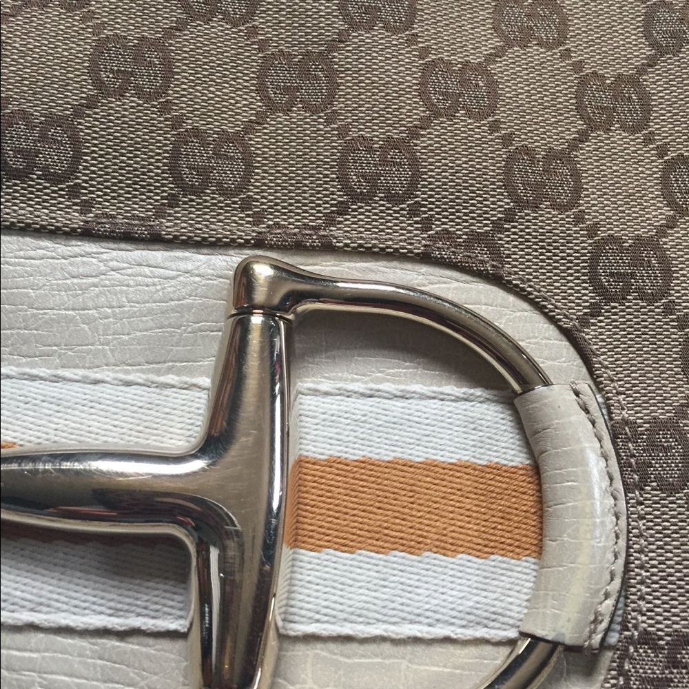 Gucci Beige GG Canvas Hasler Horsebit Hobo Bag - Picture 2 of 8