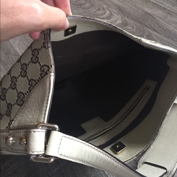 Gucci Beige GG Canvas Hasler Horsebit Hobo Bag - Picture 5 of 8
